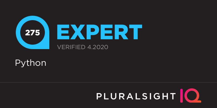 PluralSight IQ Python Expert